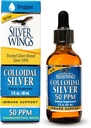 Natural Path Silver Wings Koloidné striebro 50ppm (250mcg) Immune Support Supplement 2 fl. oz. Dropper