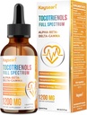 Spettro completo di Tocotrienols Supplemento 1200mg- Tocotrienol Vitamina E Liquido,Tocoferol-Free - Miscela Antiossidante Superiore - Assorbimento Superiore - 2 fl oz,30 Serve