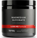 Toniq 3000m Ultra High Magnescint - 20% Purificat per conté 600mm of Elemental Magnesi - Cheted i Bibsisty Magnesi suplementari - 240 Veggie Capsules