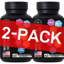 Vegan Iron Supplements for Women with Folic Acid - 35mg Gentle Iron, 400mcg Folic Acid - Ferrous Sulfate Blood Builder for Anemia, Pregnancy & Red Blood Cell Support - 2-PACK, 120 Gluten-Free Tablets