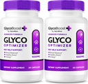 NutraRize (2 paketea) GlycoBoost - Glyco Boost Odolaren euskarriaren formula ofiziala, kapsula natural guztiak maila osasuntsu eta egonkorretarako, GlycoBoost odol-ontzia garbitzeko, Glyco Boost Optimizatzailea (120 kapsulak)