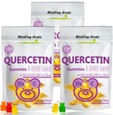 Quercetin with Bromelain Gummies - Vitamin C + Zinc + Vitamin D3 - Quercetin 500mg Gummies for Kids and Adults (3 Packs)