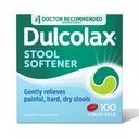 Dulcolax Stool Softener Laxative Liquid Gel Capsules, Gentle Constipation Relief for Hard, Dry Stools, Docusate Sodium 100 mg, 100 Count