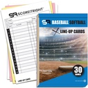 Baseball/ Softball Cards lineup – 16 Player playd Cards for 30 Games – Bookbook carbook Access 4 part Form – การประหยัดเวลา และการโค้ชเบสบอลที่ใช้งานได้จริง