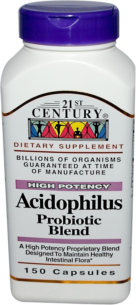21ème siècle, Acidophilus, Mélange probiotique, 150 capsules