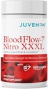Juvenon BloodFlow-7 XXXL Nitric Oxide Supplements for Men & Women - More Powerful, Longer Lasting Natural Nitric Oxide Booster with Nitrosigine® + S7® - Blood Flow & Circulation Support (1-Pack)