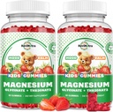 Magnesium Complex Gummies - rauhallinen pureskeltava Gummies lapsille ja aikuisille- Magnesium Glycinate täydennysosa-w / Omega-3, B6-vitamiini, D3- tuki rauhoittava stressi helpotus, luut, mieliala, 2 pakkaus