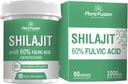 SHILAJIT Capsules 1000mg - Shilajit do Himalaia con ácido fulvico - Suplemento Shilajit con extractos de herba - Capsules de suplementos Shilajit para homes e mulleres - 90 cápsulas