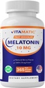Vitamātiskais melatonīns 10 mg tabletes; veģetārietis, ne-ĢMO, bez lipekļa; 1-gads; piedāvājums; Tabletes