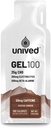 Unived Gel 100 - Vegan Energy Gel for Endurance Athletes Runners & Cyclists - 100kcal - Cocoa Choco - 50mg Caffeine - Pack of 6