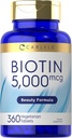 Carlyle Biotin 5000mcg 360 Comprimidos Vegetarianos