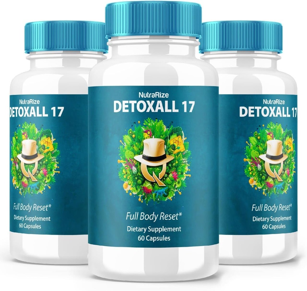 (3 Pack) DetoxAll 17, DetoxAll 17 Full Body Reset, DetoxAll17 dieta osagarria Osasun eta ongizate orokorrerako, Gehienezko Indarra All-Natural Pills to Boost Energy, Detox All 17 Review (180 kapsula)