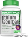 Lithium Ascorbate 1mg – An toàn thay thế bầu dục Lithin – hỗ trợ Lithise Lithise Lithing cho Mood, Tiêu điểm & bình tĩnh – Hỗ trợ vitamin C – 60 bảng – Làm ở Mỹ