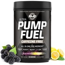 PMD Sports Pump Fuel Ultra Caffeine Free, Ultimate Pre Workout & Muscle Pump, Maximum Strength Energy, Focus, Endurance & Recovery, Creatine & Beta Alanine, BlackBerry Lemonade, 30 Servings