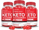Laboratoires justifiés (3 Pack Keto Crave Keto ACV Gummies Extreme 2000MG Keto Crave Keto Gummies Formule avancée vinaigre de cidre de pomme avec jus de pomme de grenade Poudre B12 Vegan Non OGM 180 Gummys