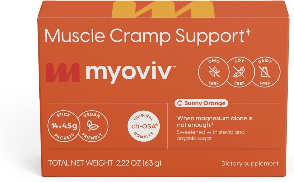 Versilós Conramp Relleu - 14 paquets ( Mida), Sunny Orange Flavor - Implementació de Muscler Cramp - Pregància i Lactation Safe