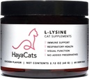 HayaCats L-Lysine Powder for Cats - Imune & Respiratory Dukungan - Vet Formulated Suplemen dengan Chicken Liver - Dibuat di AS - 60 Servis