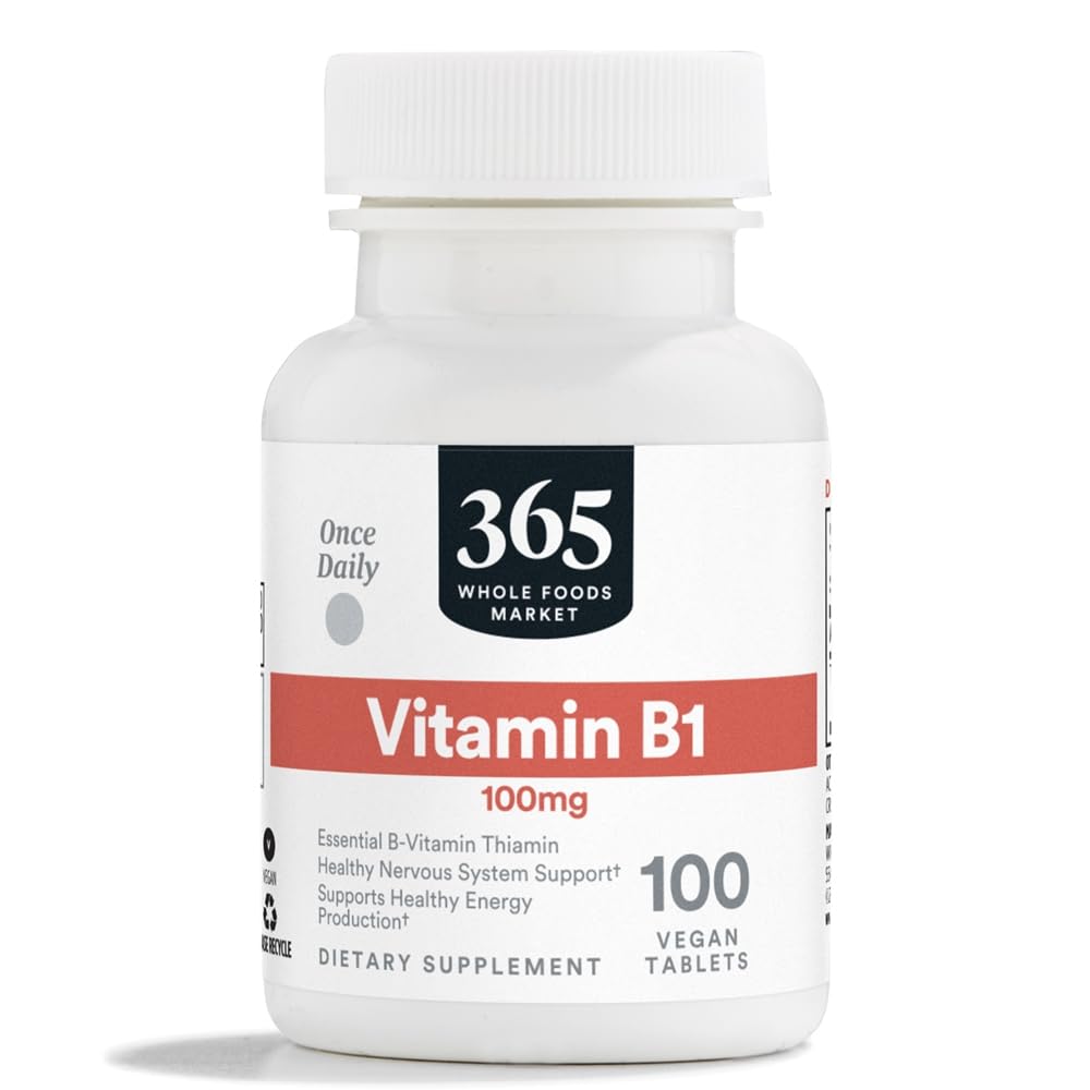 365 by Whole Foods Market, Vitamin B1 100mg, Vegan, 100 Tablets