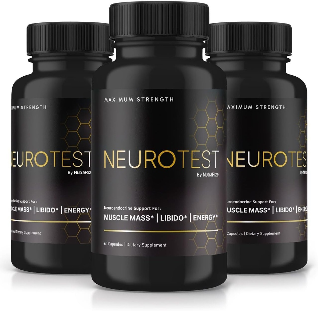 (3 opakowania) NeuroTest kapsułki - NeuroTest Dietetyczny suplement dla mężczyzn, NeuroTest Daily Formula dla ogólnego Wellness i Peak Performance, Advanced Formula Pills, Neuro Test Recenzje (180 kapsułki)