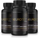(3 Pack) NeuroTest Cápsulas - NeuroTest Suplemento dietético para homens, NeuroTest fórmula diária para o bem-estar geral e desempenho de pico, comprimidos de fórmula avançada, Neuro Test Reviews (180 Cápsulas)