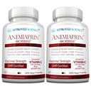 Approved Science Anemiaprin - Iron Bisglycinate with Vitamin C - Gentle On Stomach - Non Constipating Iron Supplement for Women and Men - Blood Support - with Folate and B12-2 Months - Vegan