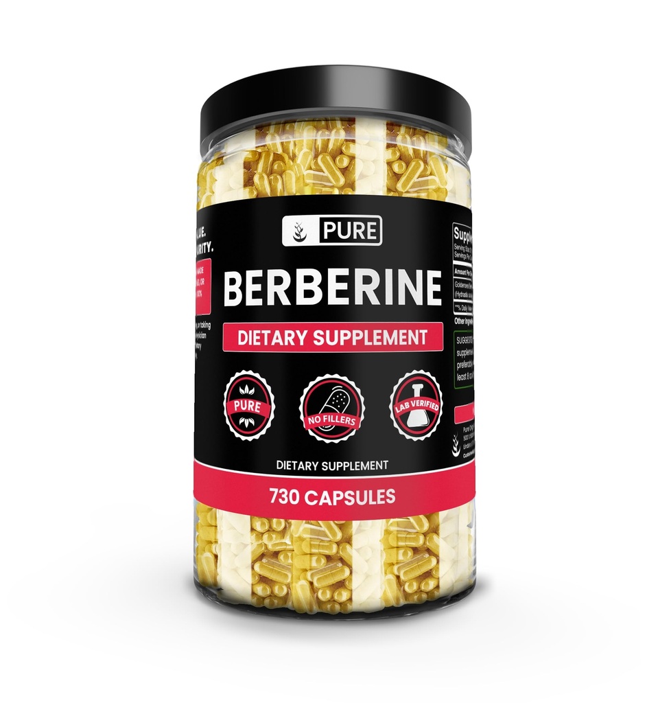 PURE ORIGINAL INGREDIENTS Berberine (730 Capsules) No Magnesium Or Rice Fillers, Always Pure, Lab Verified