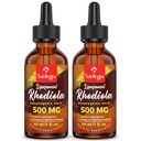 500 MG Liposomal Active Rhodiola Rosea Supplement with Ashwagandha, Liquid for High Absorption, Rhodiola Rosea Root Extract Tincture for Energy, Stress, Mood, Vegan, Sugar & Gluten-Free, 120 ml