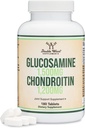 Glucosamine Chondroïtine Triple Strength (1 500 mg de sulfate de glucosamine, 1 200 mg de chondroïtine) 180 comprimés, deux mois d'approvisionnement (supplément de soutien conjoint) Sans gluten, non-OGM par double bois