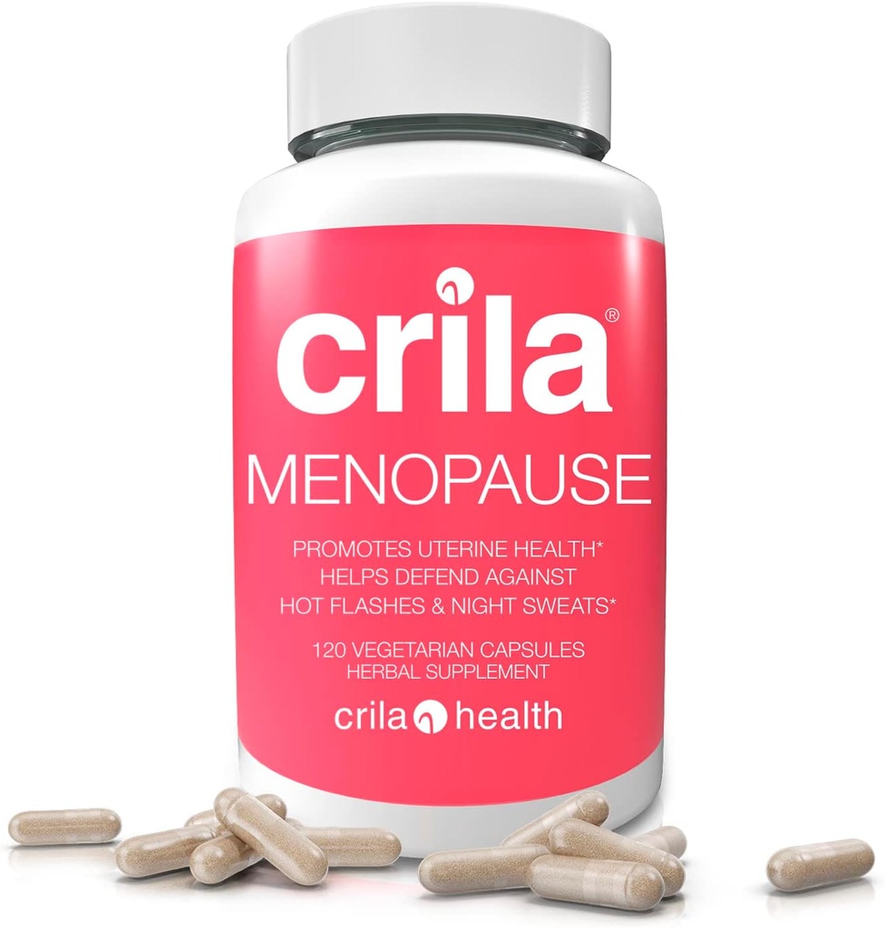 Hot Flash, Mood Swings, and Menopause Hormone Support by CRILA I 2 Month Supply , night Sweats ' Hot Flashes Menopause Relief supplements , Estrogen replacementment for Women, Natural supplement Pills