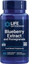 Life Extension Blueberry Extract och Pomegranate, arterial Health Support, antioxidant Defense, Gluten-Free, Non-GMO, Vegetarian, 60 Vegetariska kapslar