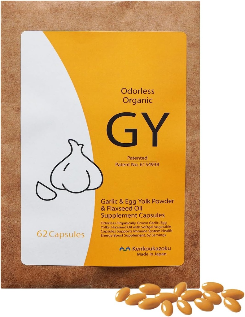 Suplementos de Alho Odorless com Allicin, Feito no Japão, 62 Condes