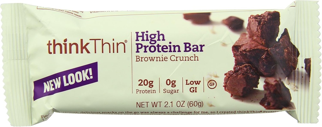 DomasThin High Protein Bar, Brownie Crunch, 60 g, Bars, 10 Skaits