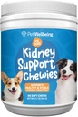 Pet WellBeing Kidney Support Chewies for Dogs - Vet-Formulated - תמיכה בריאה ו Stable Kidney (Renal) פונקציונלי, נורמלי Fluid Balance & Energy Levels, Rehmannia, Astragalus - 90 Soft Chews