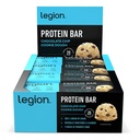 Legion Chocolate Chip Cookie Deeg Proteïne Bar - 100% Wei Proteïne Bars Lage Suiker Hoog Proteïne met Prebiotic Fiber - Soy-Free, Glutenvrij, Natuurlijk Gearomatiseerd, Low Fat, Hoog Proteïne Bars (12 Tellen)
