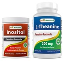 Best Naturals Inositol Powder 1 Lb & L-Theanine 200mg