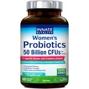 Innate Vitality Probiotics for Women, 50 Billion CFUs, 17 Proven Strains, 60 Veggie Caps, Formulated with Prebiotics and Cranberry Extract,Non-GMO, Supports Vaginal, Digestive and Immune Health