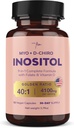 QSTA Myo-Inositol & D-Chiro Integratore inositolo per le donne 4100mg (40:1 Ratio) – 9-in-1 Supporto ormonale e metabolico con Folate, Vitamina B6, B12, D3, Zinc & Chromium