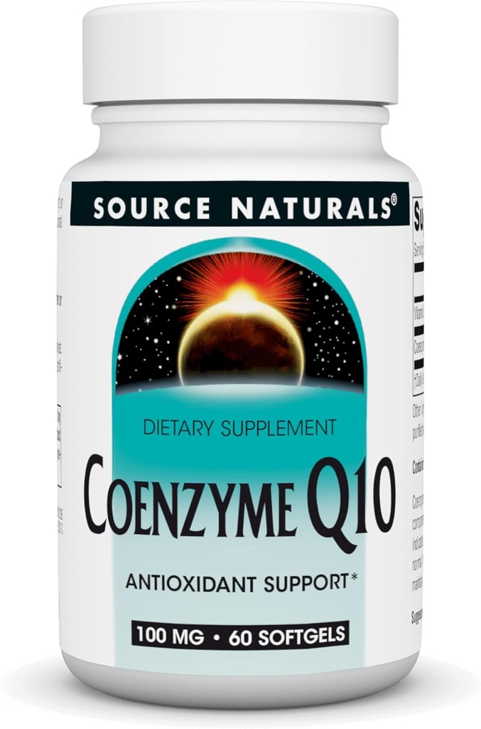Zdroj Naturals Coenzym Q10 Antioxidant Support 100 mg pro srdce, mozek, imunitu a podporu jater - 60 Softgels