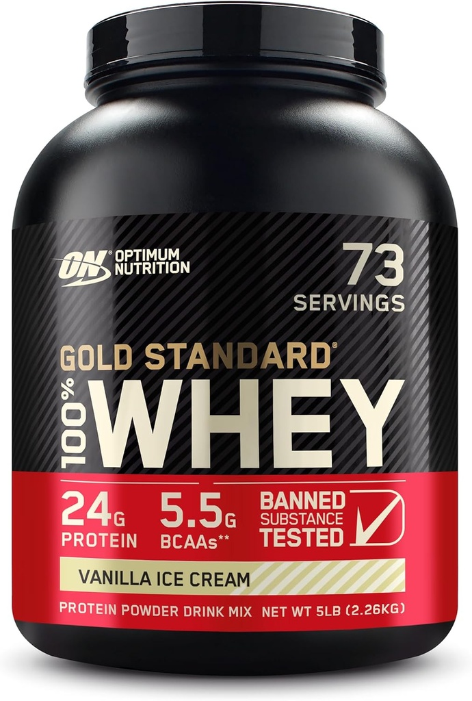 Optimum Nutrition Gold Standard Whey Vanilla jégkrém - 5 font.
