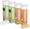 Питилиці Lemon-Lime & Orange Electrolyte Tablets (4) Tube Bundle Citrus Hydration Combo Pack Delicious Natural Flavors - 0g Цукор - Щоденне використання 40 Сервінги - 10 таблеток Per Tube