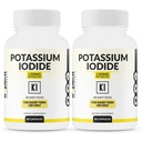(2 Pack) Potassium Iodide Capsules 130mg Dose - 60 Servings - Thyroid Support & Defense - KI Potassium Iodine Thyroid Support Vitamins