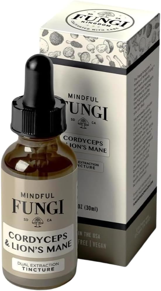 Minful Figgi Lion de Cordyceps Mshuple suplementaris, l'extracció d'oríquid de Vegan Lion, la implementació del cervell suplementari, l'Energia Natural i l'Stamina de suport (1Oz)