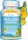 10 in 1 Mullein Gummies for Lungs, Mullein Leaf Extract with Bromelain, Quercetin, Magnijs - atbalsts plaušu tīrīšana veselīgai elpošanai, 60ct