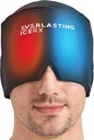 Form Fitting Gel Ice Headache Relief Hat - Cold Therapy Headache Relief Cap / Ice Head Wrap Ice Pack Mask, Cold Compress Headache Relief Cap för spänning och stress, 20% Mer Gel, Migraine Relief Black