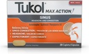 TUKOL Max Action Sinus, Congestion & Pressure Caplets for Pain, Headage Relief, Expectorant, Non-Drowsy, 20 Count