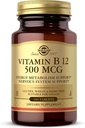 Solgar Vitamin B12 500 μg - 100 tablet - Vegan, brez glutena, brez mleka, Kosher - 100 postrežbe