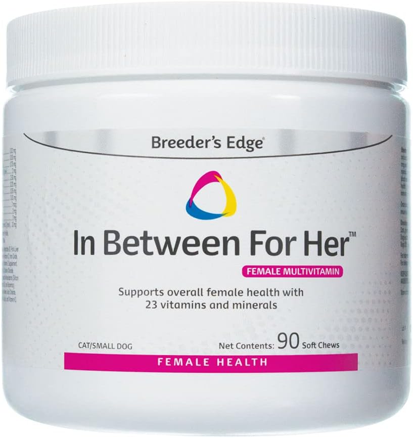 Borda do criador entre para ela, Multivitamin diário para cães de criação e gatos, Preencha Gaps Nutricionais, e apoia mães entre a criação, 90 ct Cat & Small Dog