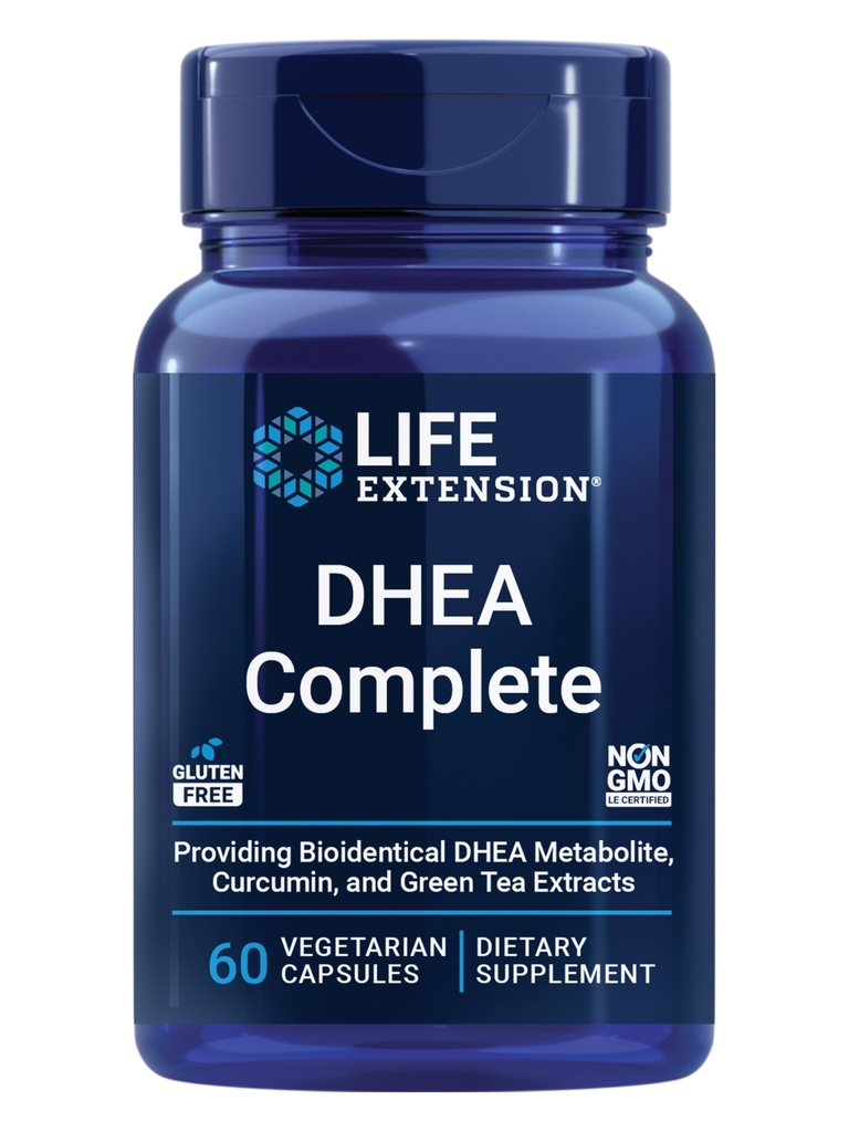Life Extension DHEA and 7-Keto DHEA Complete Vegetarian Capsules to Maximize Support of a Healthy Body Weight & Mood, Lean Muscle Mass, Libido & More, Non-GMO, Gluten-Free, 60 Count