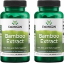 Swanson Bamboo Extract - Natural Hair, Skin and Nails Supplement - 70% Silica Content Supporting Collagen Formation & Bone Growth - (60 Veggie Capsules, 300mg Each) (2 Pack)
