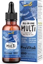 All- in- One Multi Liquid Multivitamin pro psy a kočky - Denní dodatek s trávicí, imunita, alergie & kůže & Coat Support, Mobility Support - Antioxidant Blend for Longevity, 2oz